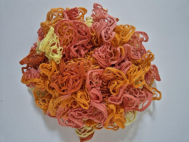 Echarpe jaune-corail-orange clair-orange foncé