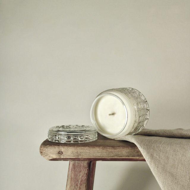 Pot en cristal à facettes