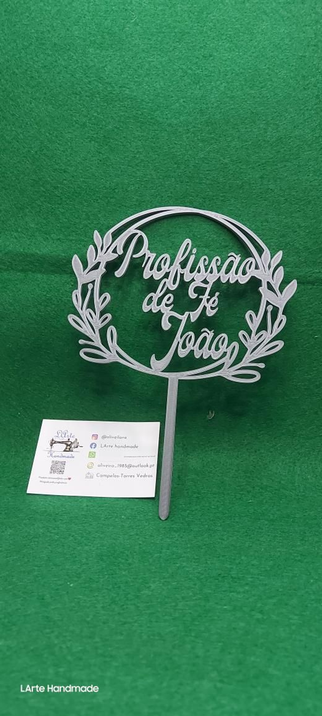 Topo de bolo &quot; Profissão de fé...&quot;