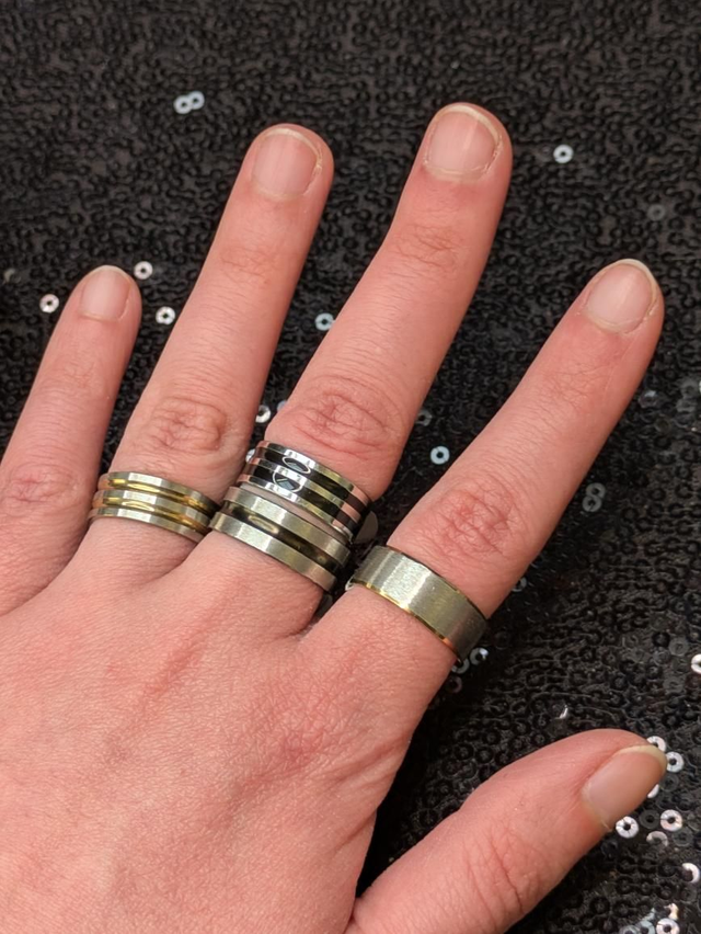 Bague anneau inox 