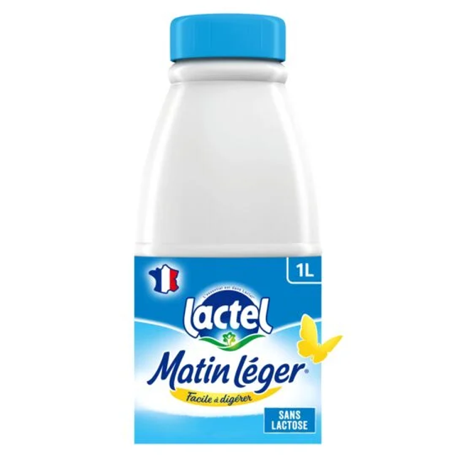Lait Demi-Ecreme Sans Lactose Matin Léger LACTEL 1L