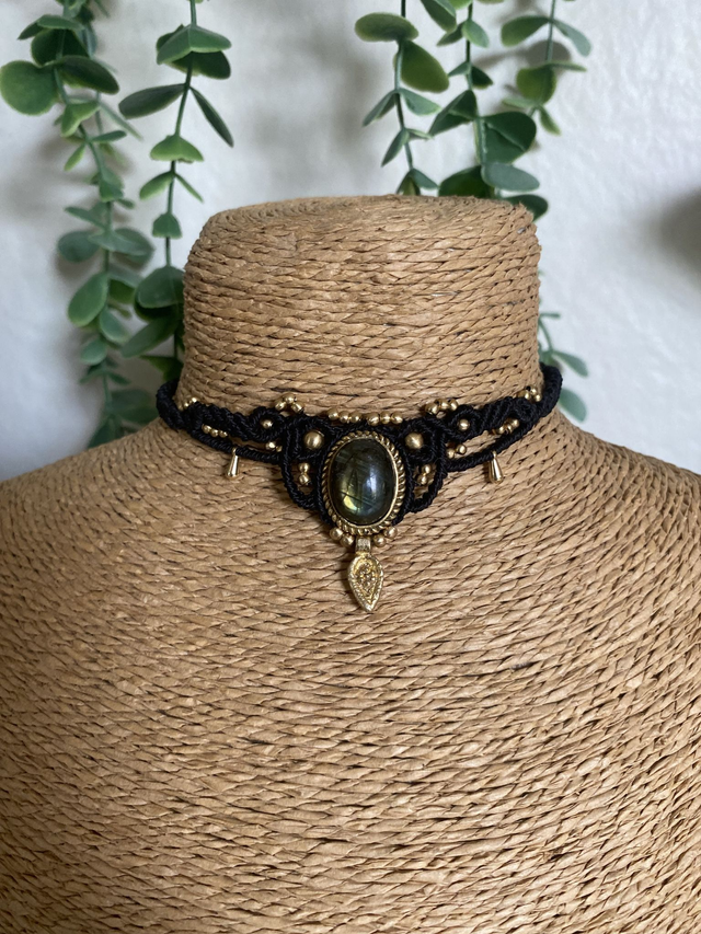 Collier MAYA - LABRADORITE - Charm 