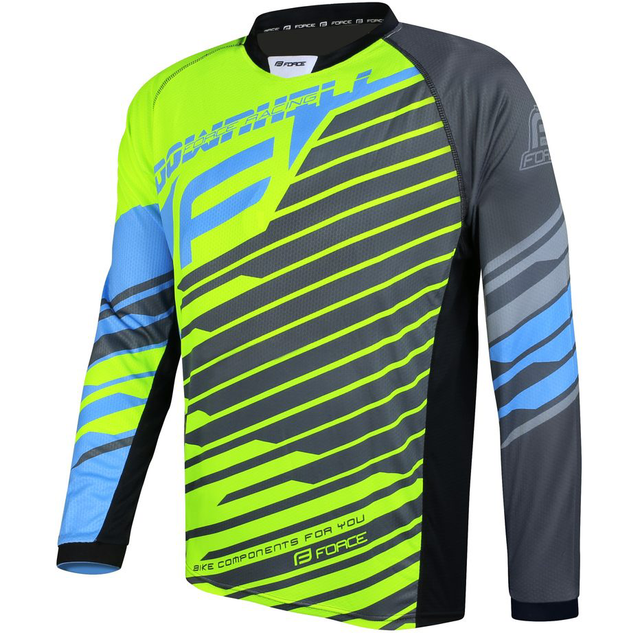 Force Downhill Long Sleeve MTB Jersey - Yellow 