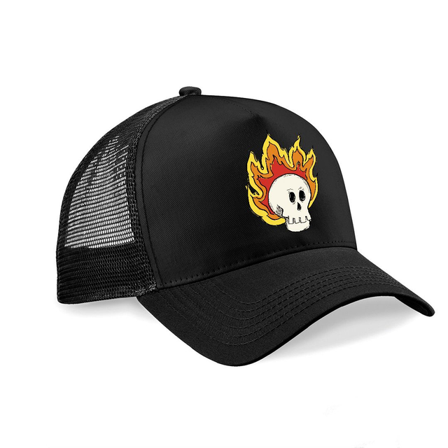 GORRA TRUCKER CALAVERA ON FIRE