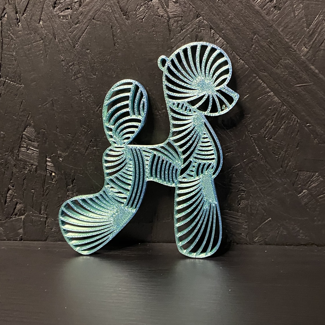 3D - Poodle Asian turquoise 