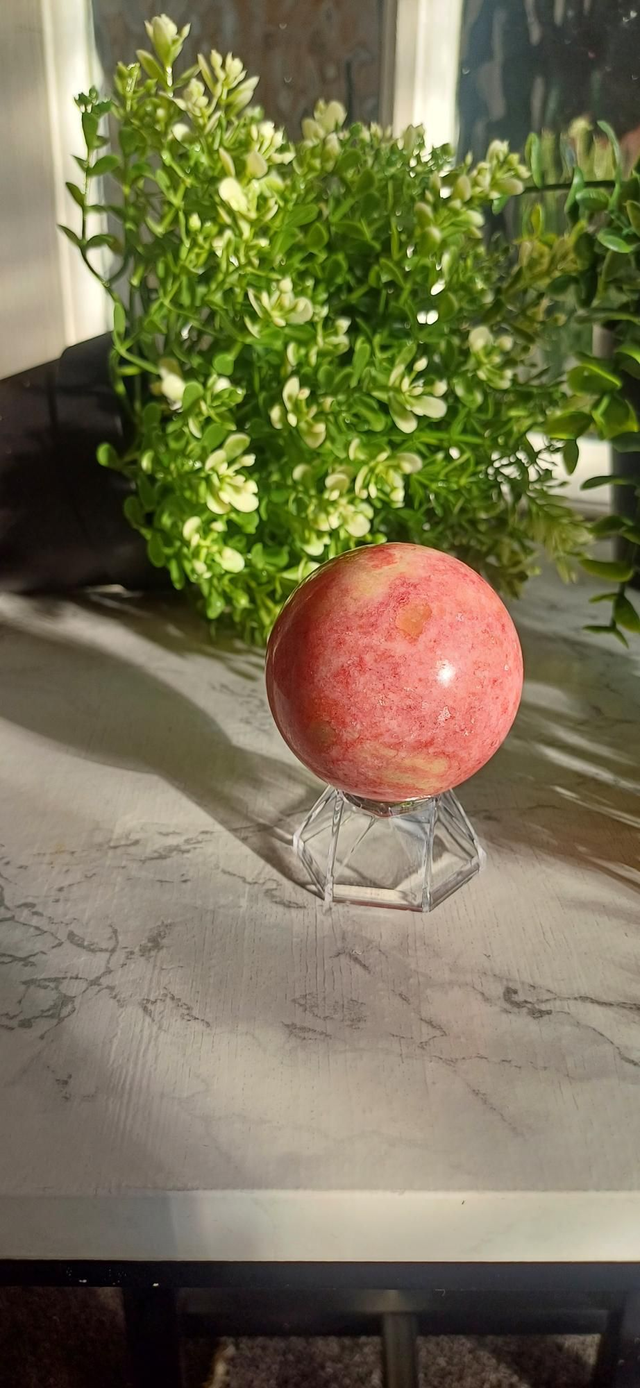 Thulite with Epidote Sphere 2