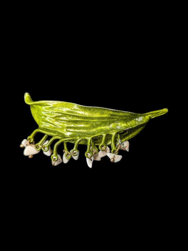 Broche muguet howlite