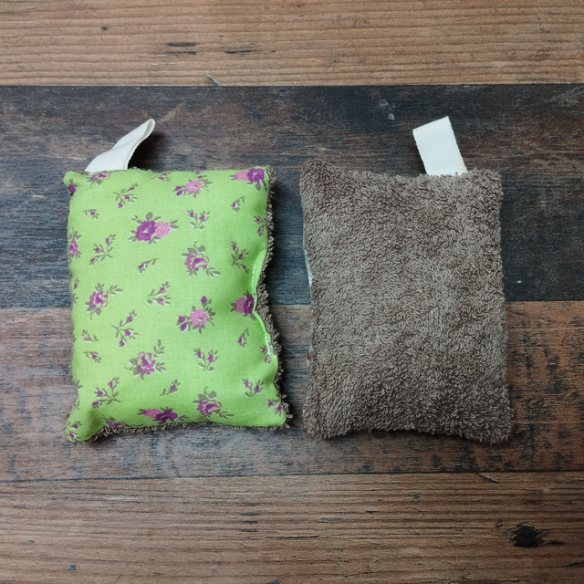 Vert pomme fleur mauve et rose