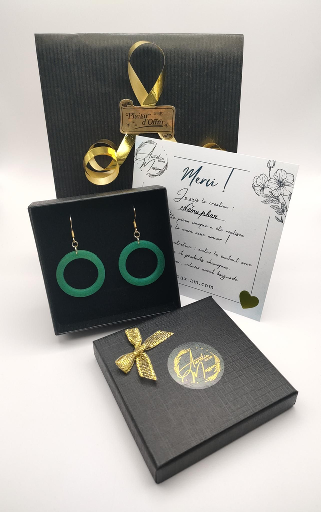 Boucles d'oreilles "Nénuphar"