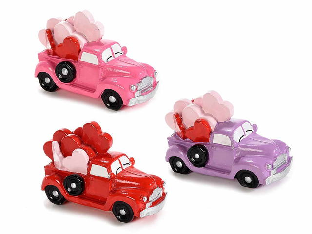 Decorazione camioncino dell'amore in ceramica colorata