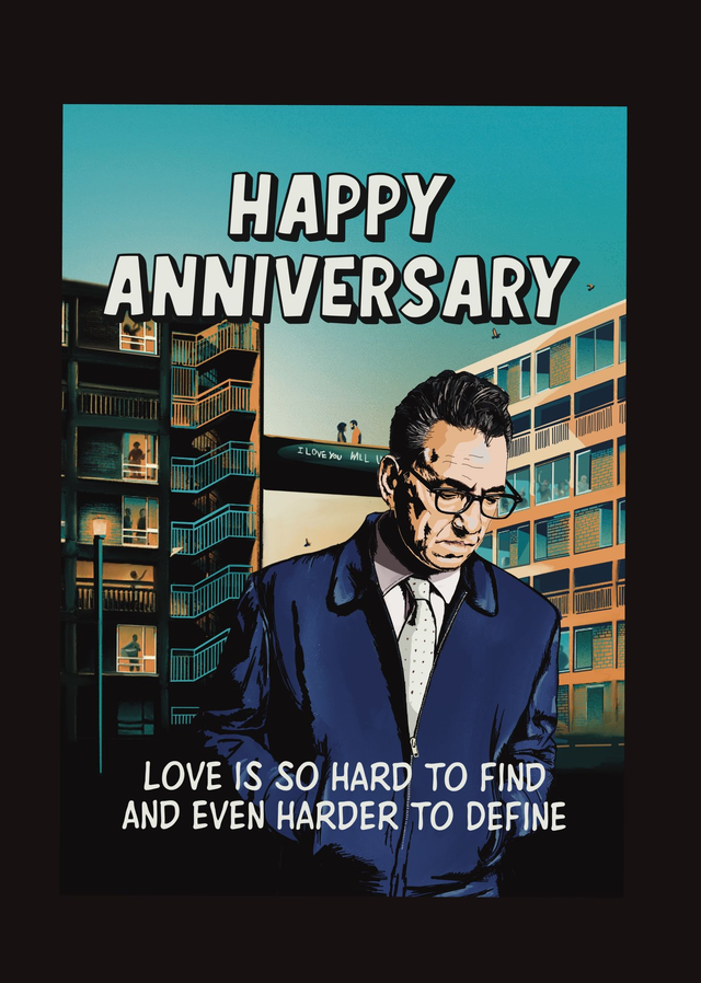 Richard Hawley Happy Anniversary Card Open Up Your Door (A5)