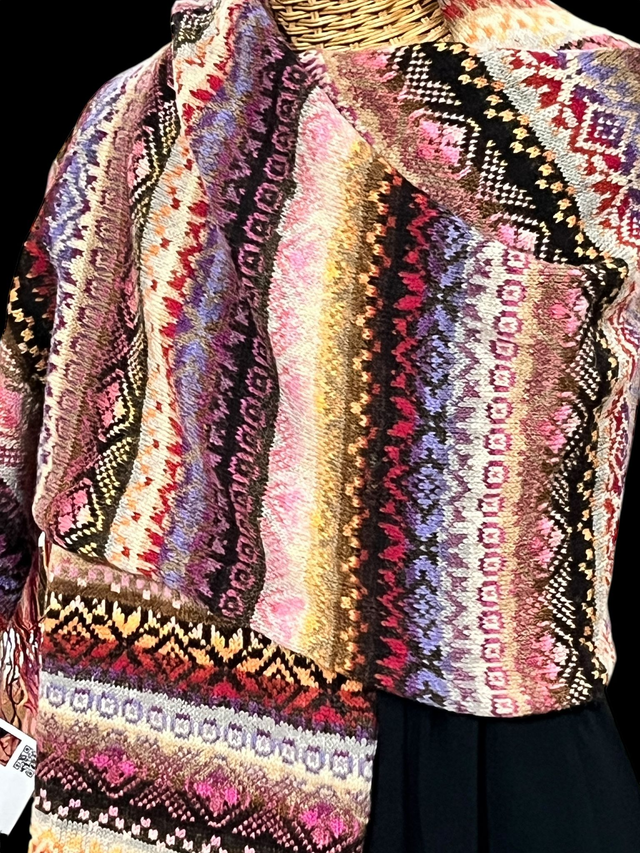 100% wool Fair Isle shawl, Judy