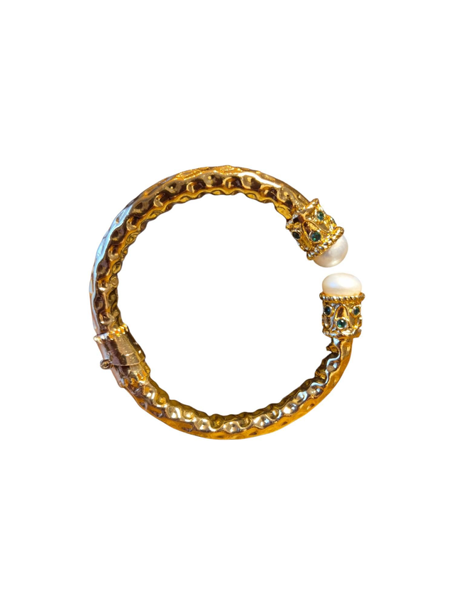 Bracelet Gina perle et zircon vert