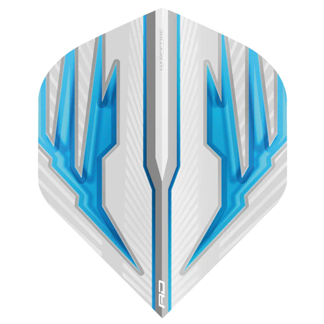 RED DRAGON HARDCORE RADICAL WHITE &amp; BLUE 101 MICRON DART FLIGHTS