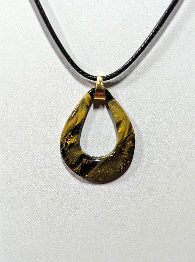 Pendentif réversible Black and gold