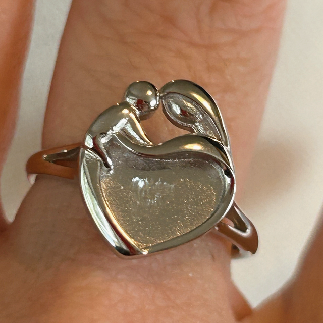 Ring mamma og baby  925 sterlingsølv • 9mm 