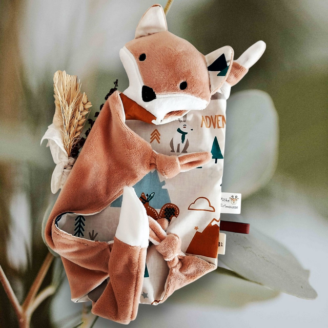 Renard - Tissus minky et coton 