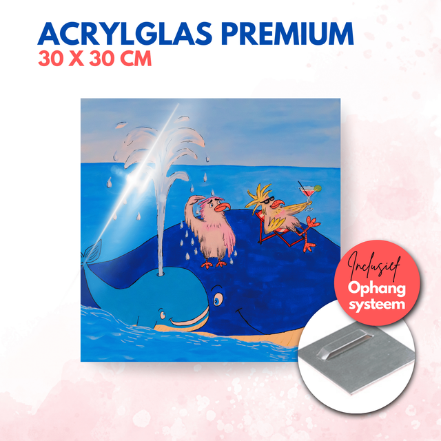 Walvissen en meeuwen | Acrylglas premium (1)