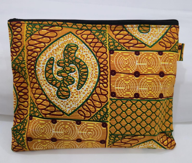 Pochette en wax la Sankofa