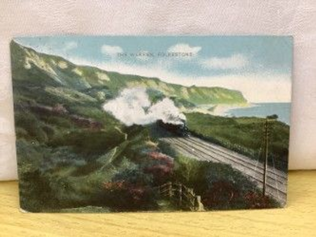 Folkestone, The Warren, Kent, Posted 1906 unbranded postcard. No. R20