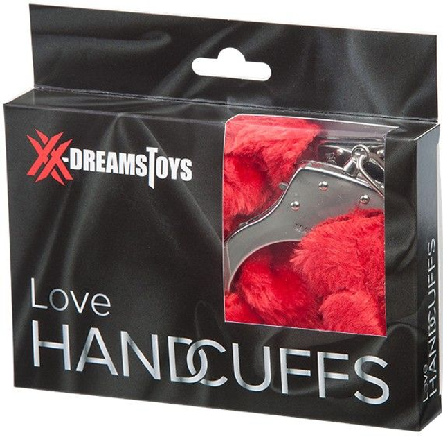 XX-DREAMSTOYS Liebes-Handschellen m. Plüsch rot