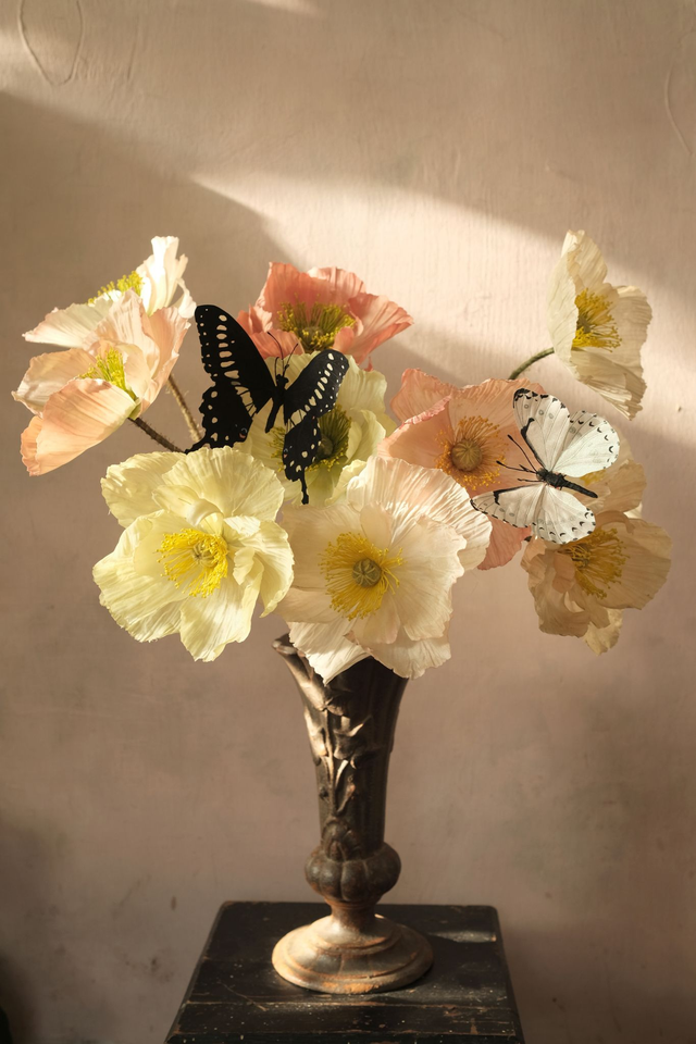 13 Sep 2025 Art flower workshop -  iceland poppy / claire de lune peony