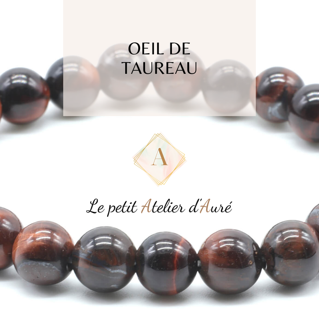 Oeil de Taureau : Bracelet en pierres naturelles sur mesure