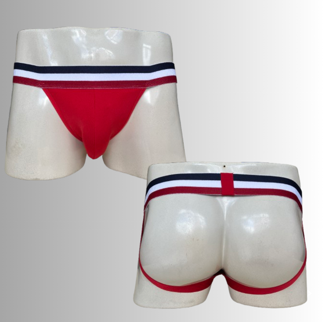 Jockstrap vermelha listras