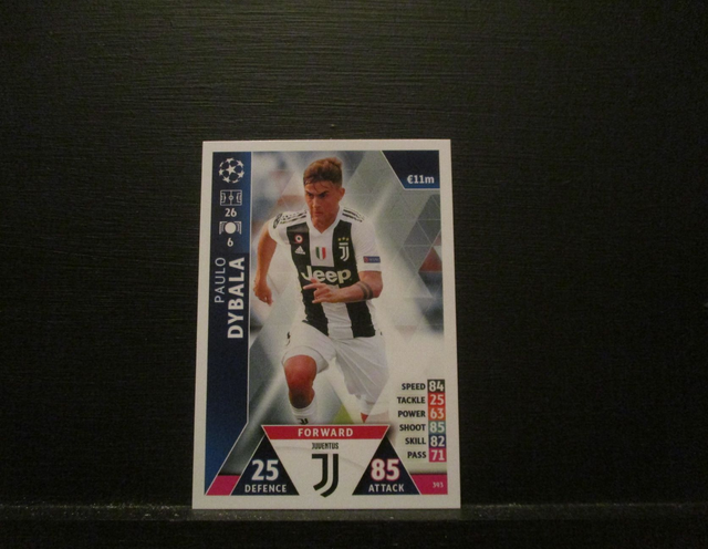 Paulo Dybala - UEFA Champions League Match Attax 2018/19 Original Trading Card #393