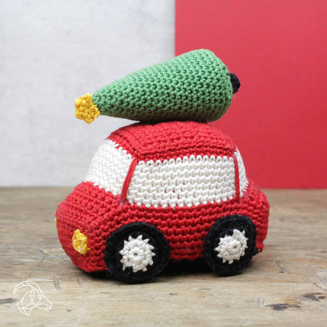 Häkelset Weihnachtsauto