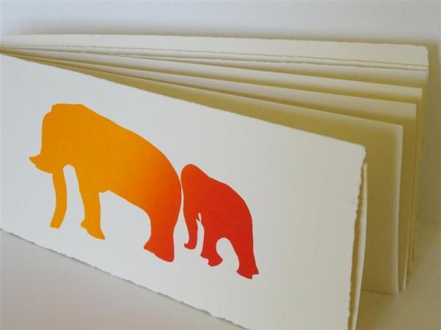 Slimline notebook 'Elephants' - DL size