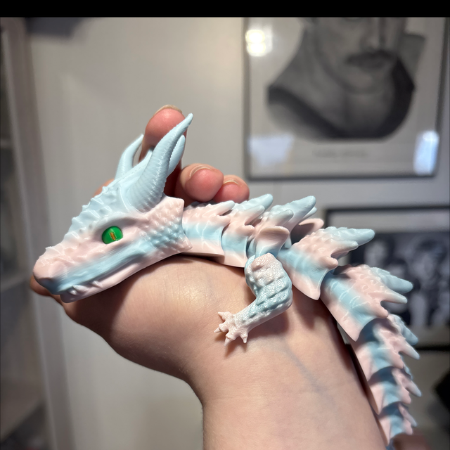 Flexi Dragon - Pink and Blue