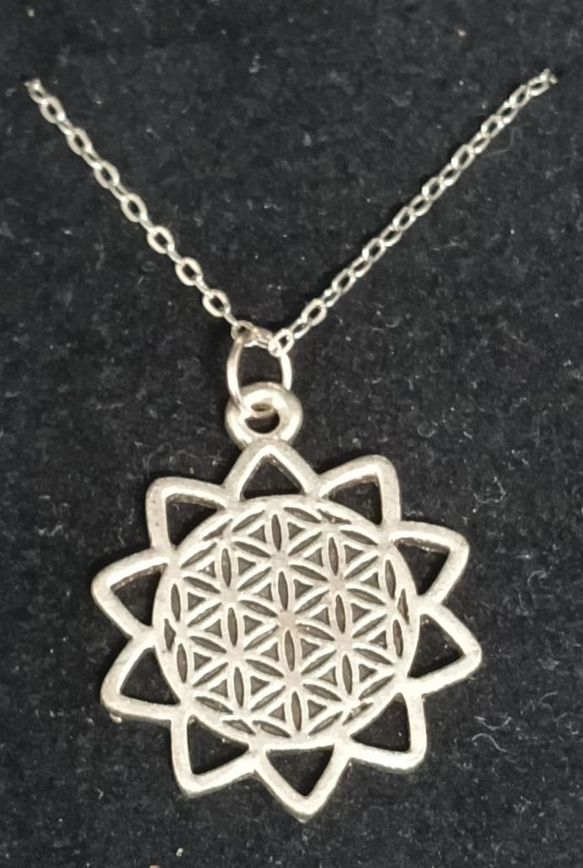Lotus Flower Of Life Pendant Necklace.