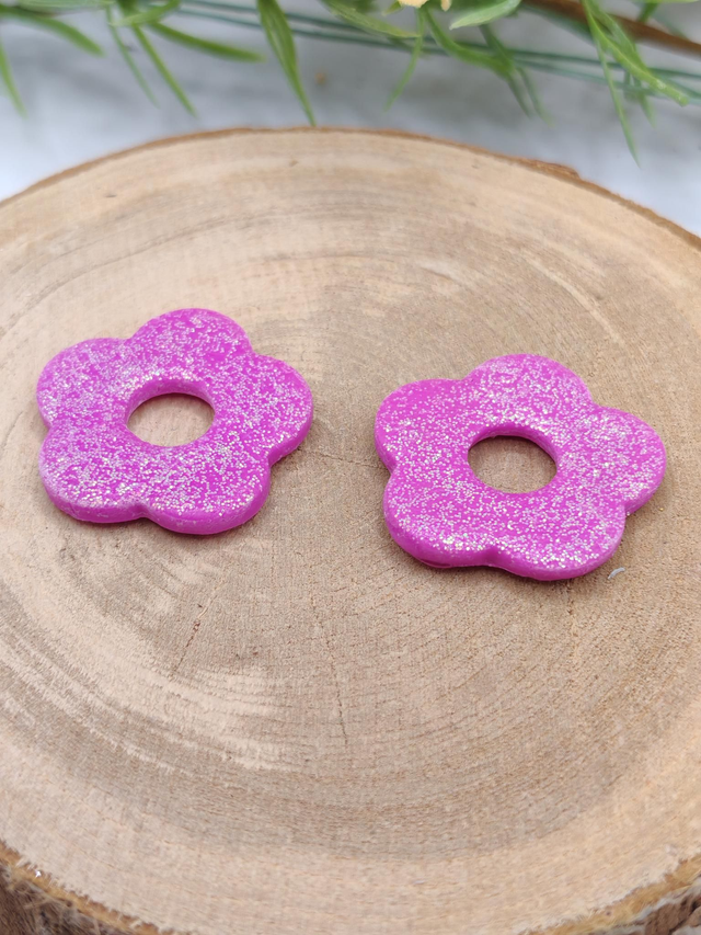 Fleurs Amaya Paillettes Violettes