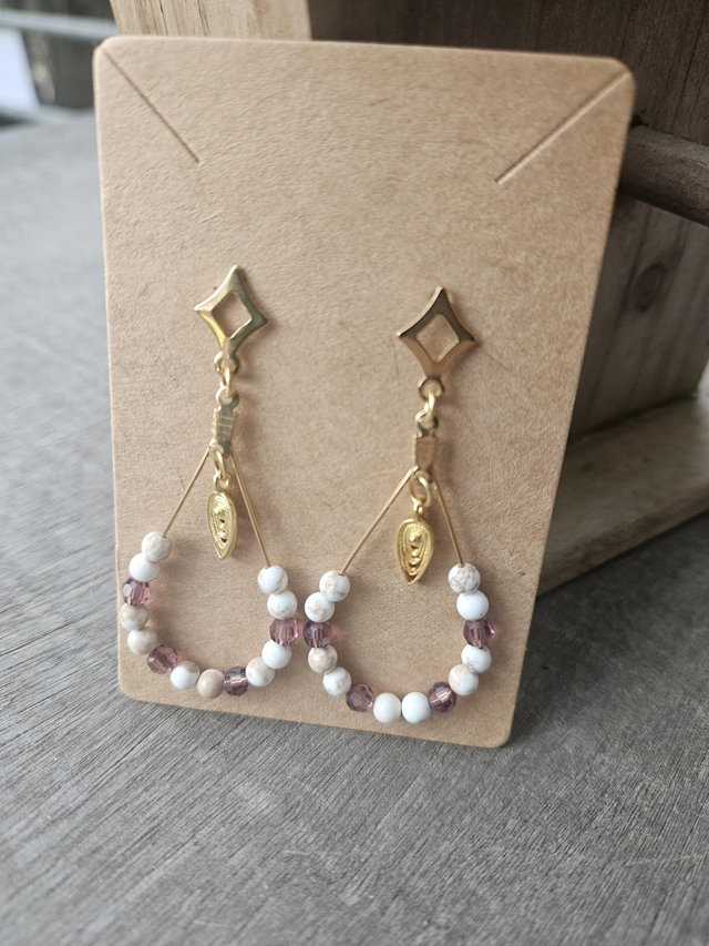 Boucles d'oreilles magnésite 