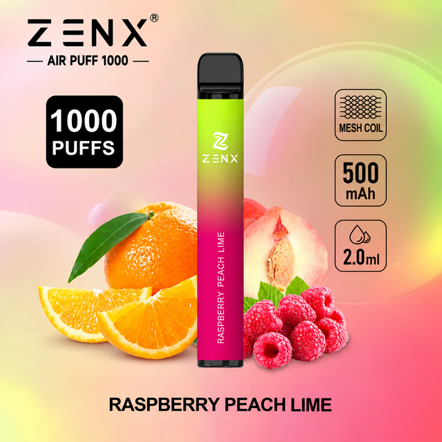 ZENX Air Puff 1000 – Raspberry Peach Lime – 20 mg