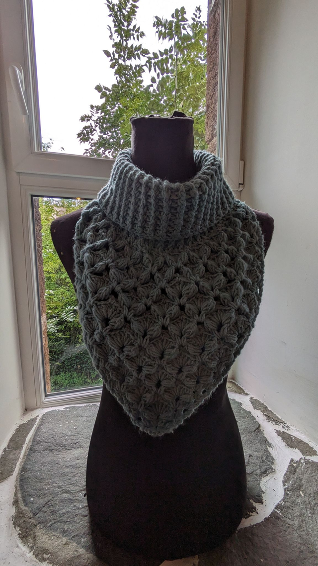 Tour de cou bleu gris