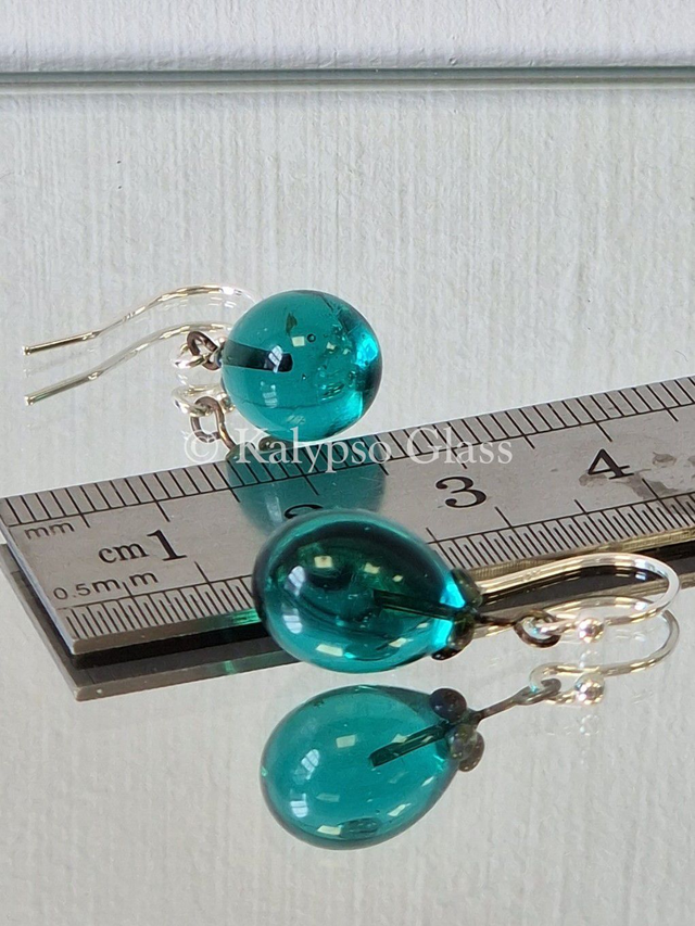 Drop Earrings, Teal