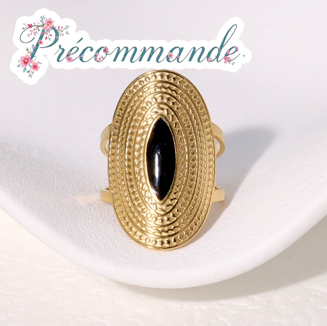 Bague NELYS Noir | PRÉCOMMANDE 