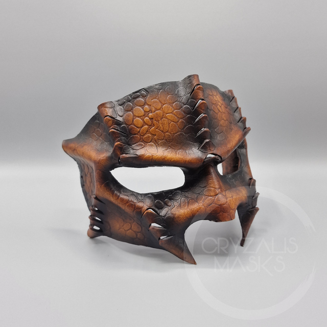 Brown Leather Dragon mask