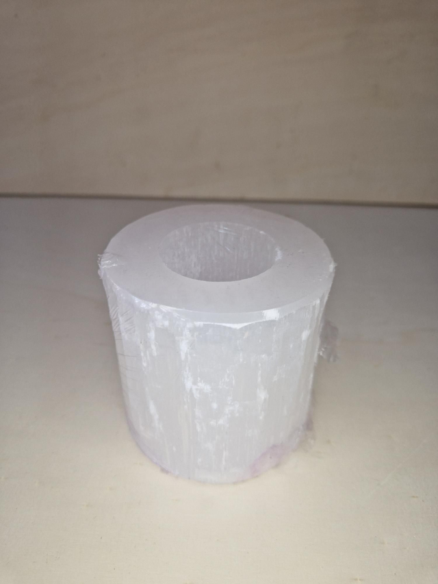 Sélénite, bougeoir / 002