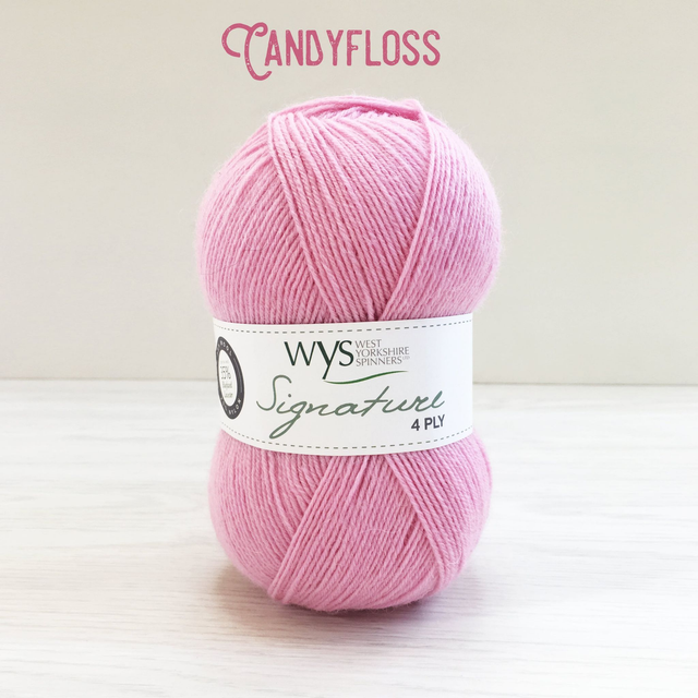 West Yorkshire Spinners Signature 4ply 100g/400m.  Candyfloss 547