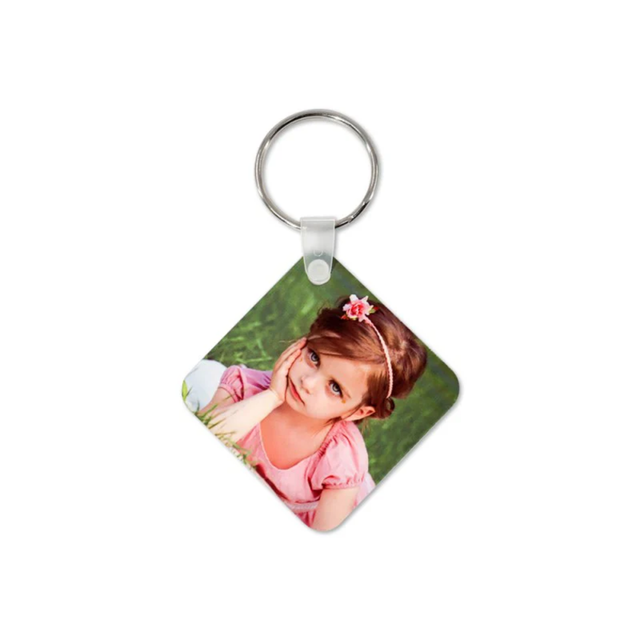 Aluminium Square Keyring 50mm - Double Sided