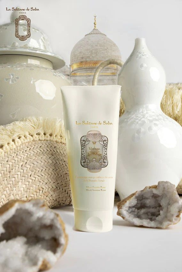 Peeling Zijde Proteine - Gommage Proteines de Soie - 200ml - Taj Palace  (Muskus Wierook Roos) 