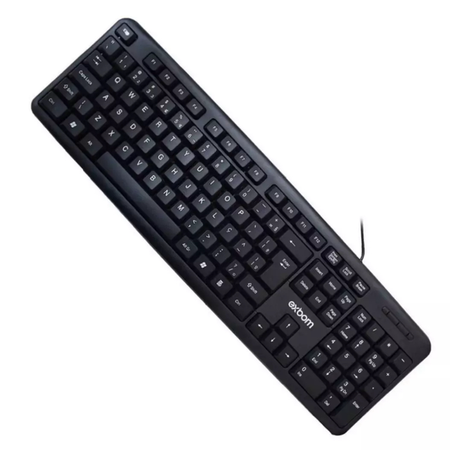 Teclado Usb Abnt2 Padrão Brasileiro Super Macio Notebook Pc kapbom
