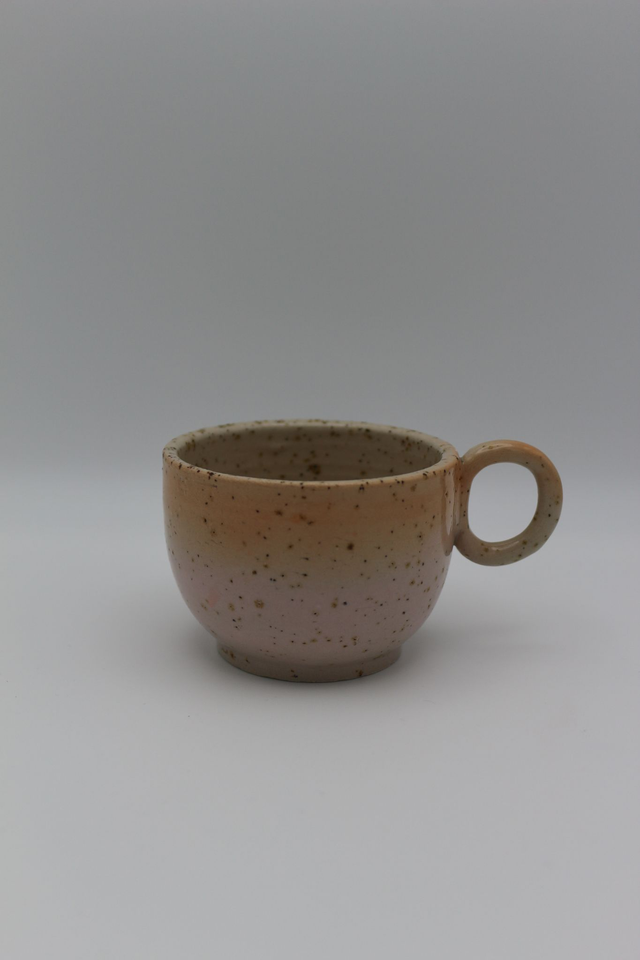 Tasse à café rose et orange sorbet