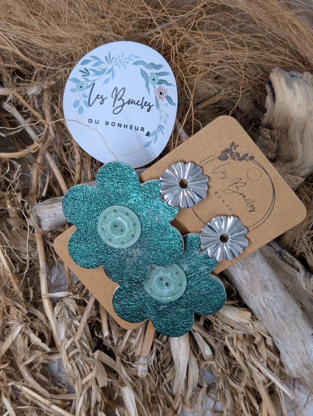 Boucles d&#039;oreilles Coquette vert co016