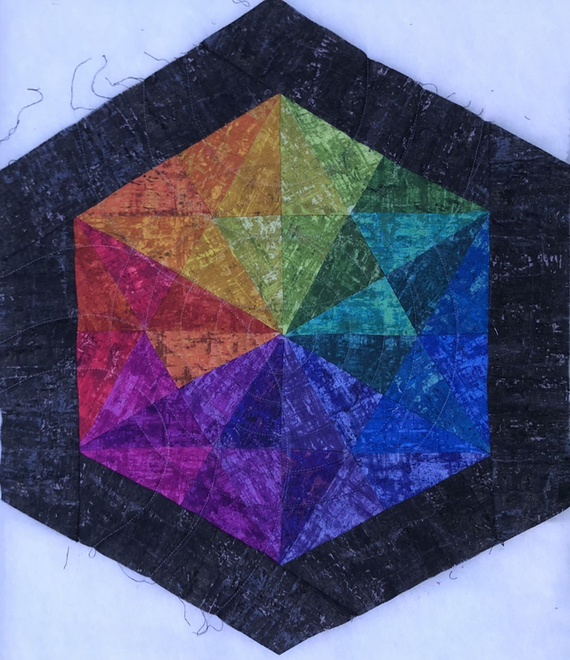 Rainbow Hexagon Nitty Gritty (by Jordan Fabrics)