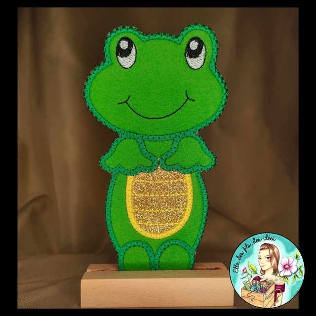 Marque page Grenouille Or