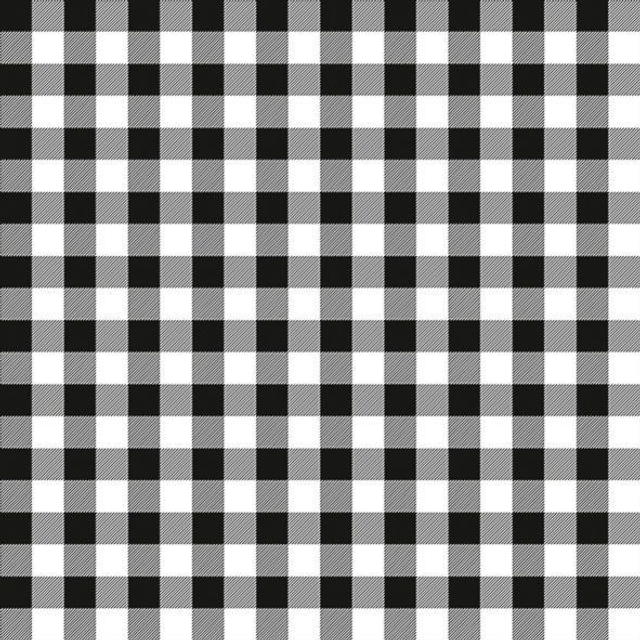 Servilleta de papel lunch vichy negro 